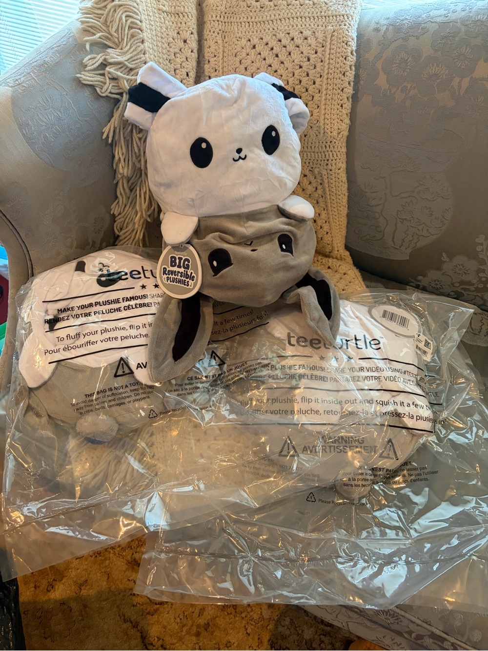 NWT teeturtle tee turtle Reversible bunny big Plushie READ Description to SAVE